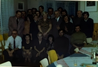 Meeting of the Socialist Labor Brigade from the TOTEX company, December 11, 1981. Jan Horáček in the second row, third from the right.