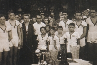 VK Morávia club Uherské Hradiště, 1950s, brothers Zdeněk and Antonín Hájek in the foreground