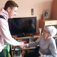 Jurina Slaninová during filming for the project Stories of our Neighbours, 2023