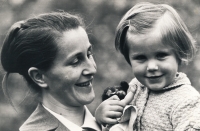 With daughter Magdalena, 1960-61
