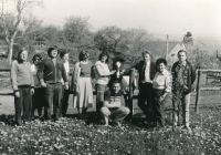 Psychotherapy group at the home of one of the patients, Darja in the middle, Jana Matějíčková on the right, early 1990s