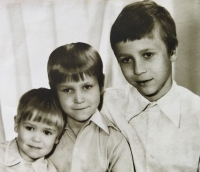 Sons of Jindřich Marek. From the left Michal, Josef and Jindřich, the second half of the 1970s
