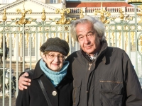 With her sister Hana, who lived in England since 1968, 2020