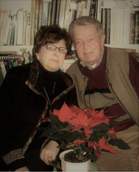 Věra Pokorná with her husband Karel