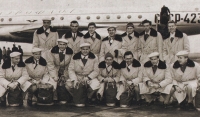 ATK Dukla sport club before departure to China, 1959