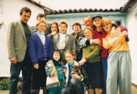 Oksana Novikova's family in the Mazanka village, Simferopol district, Autonomous Republic of Crimea, 2001