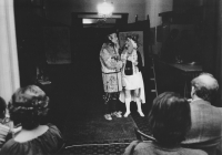 Spytimír Bursík and Eva Natus-Šalamounová during one of Litografičanka's performances