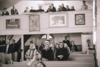 Mass in the Roman Catholic church in Šumica. Photo taken by participants of Jindřich Štreit's photocourse, 2017