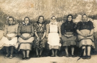 Women from Šumice, third from the left Amálie Jakubovská
