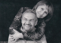 Olha Donechchanka and her husband, 2016