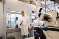 Ladislav Cvak in the laboratory in 2023