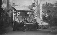 Post-war performance of the play Little Beetles in Osek near Duchcov, it was a repeat performance that had been created in Terezín during the war