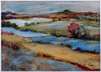 Landscape of Český Ráj in Vladimir Vlk's paintings