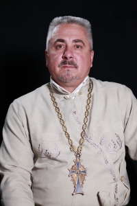 Vasyl Vyrozub during the interview, 2023