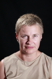 Oksana Novikova during the interview in 2023