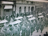 Funeral of the victims of the Bratrušov tragedy, Šumperk, 1946