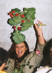 Vladimíra Konvalinková, z vernisáže výstavy, 1992