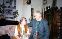 At home in Olomouc with Běla Horníčková, 1998