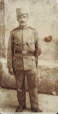 Daniel Košt'ál's grandfather Jan Košt'ál in 1914, who was killed in 1917 in the World War I