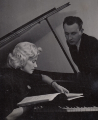 Ilona and Daniel Košt'ál in Valašské Meziříčí in 1966
