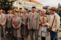 Julius Kodrík v sokolském kroji při oslavách 150 výročí narozenin TGM v Hodoníně v roce 2021