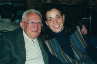 Kyra Munk Matuštík with her friend Alexander Bachnár, partisan and Holocaust survivor