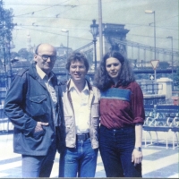 with her father and brother Martin in Budapest