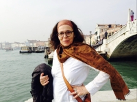 artist Kyra Munk Matuštík on a work trip in Venice