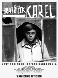 Plakát k celovečernímu dokumentu Bratříček Karel, který natočila Krystyna Krauze o vztahu Karla Kryla k Polsku v roce 2016