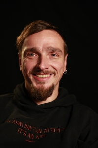 Roman Kryvdyk during the interview, 2023 