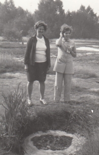 Stanislava Kulová on the right, 1970s