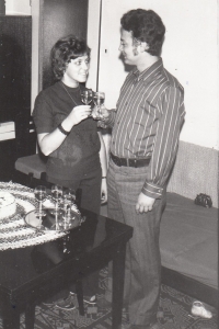 Stanislava Kulová with her husband Zdeněk, 1973
