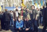 "Ukraine without Kuchma" protest action in Kyiv, 2001 