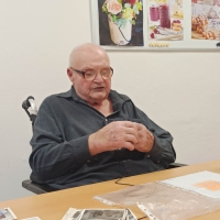 Karel Reinhardt during the filming for the project Stories of Our Neighbours; 2023