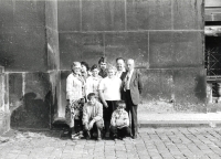 Karel Reinhardt with his mother, stepfather and family in Prague; August 1978