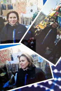 Maryna Bohun at the Euromaidan, 2013
