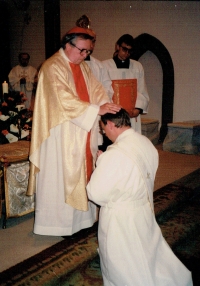Pavel Hroznata Adamec during his ordination to the priesthood