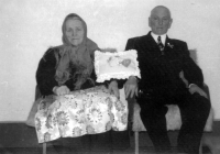 Alfons and Eufémie Stříbní, golden wedding, late 70s