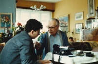 Jolyon Naegele with Alexander Dubček in 1988