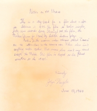 Notes by Jolyon Naegele as a child, 1968
