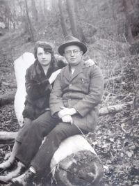 Maternal grandparents Josef Šťastný and Milada Št'astná, 1940s.