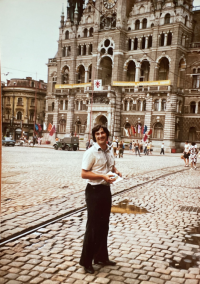 On the square in Liberec, 1970s