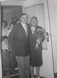 Golden wedding of parents, Ondřej Cenkner and Anna Cenknerová, 1970s