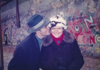 Witness interpreting for Franco Nero in Prague, 1992