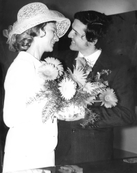 Wedding at Vysočany Town Hall, 1974