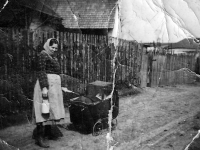 Marie Obrusníková with mother Marie, Kobeřice, 1937