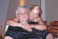 Zvjezdana Marković with her husband, Prague 2002