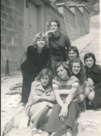 Zvjezdana Marković with her friends from the study, 1972