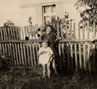 With brother, 1938