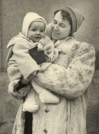 With first daughter Blanka, 1956
